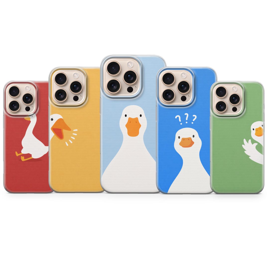 Funny Goose iPhone and Samsung Case, Soft TPU Gel Cover, Matte Print ...