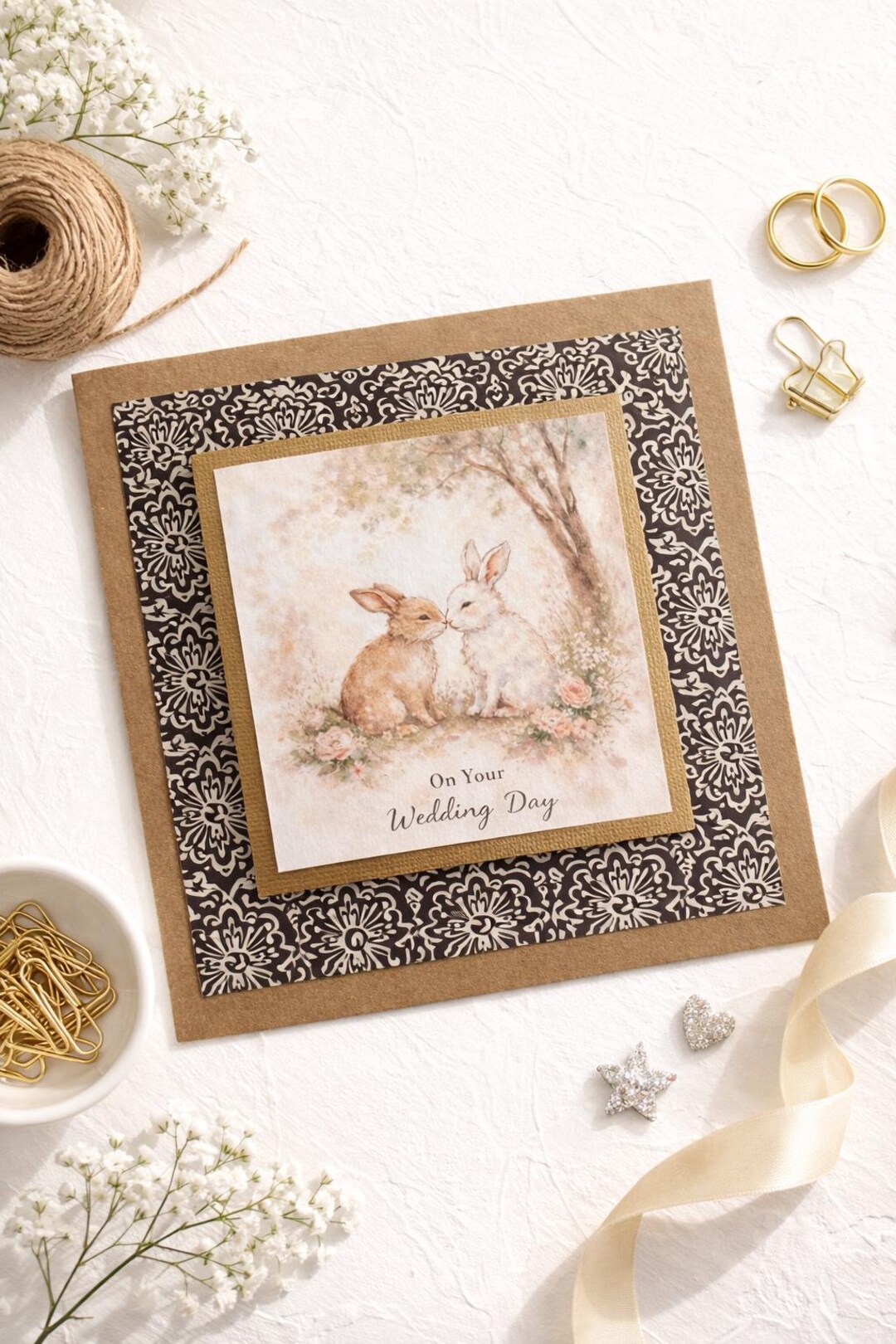 Wedding Rabbit Book Rabbit Wedding Greetings Card - Etsy