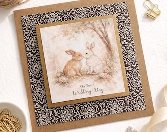 Rabbit Wedding Greetings Card