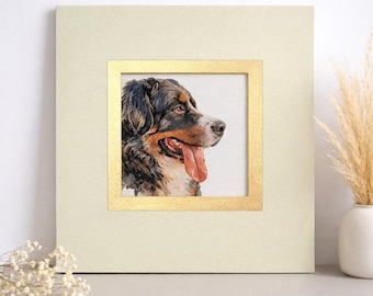 Bernese Mountain Dog Handcrafted Greeting Card