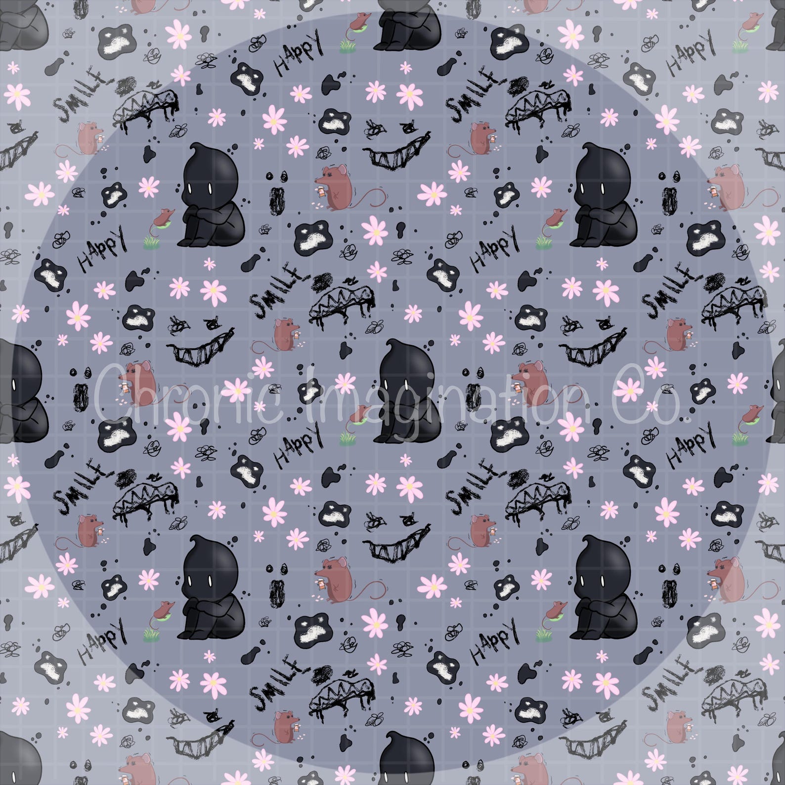 Creepy Cute Void & Nim Seamless Pattern Digital Download – Adorably ...