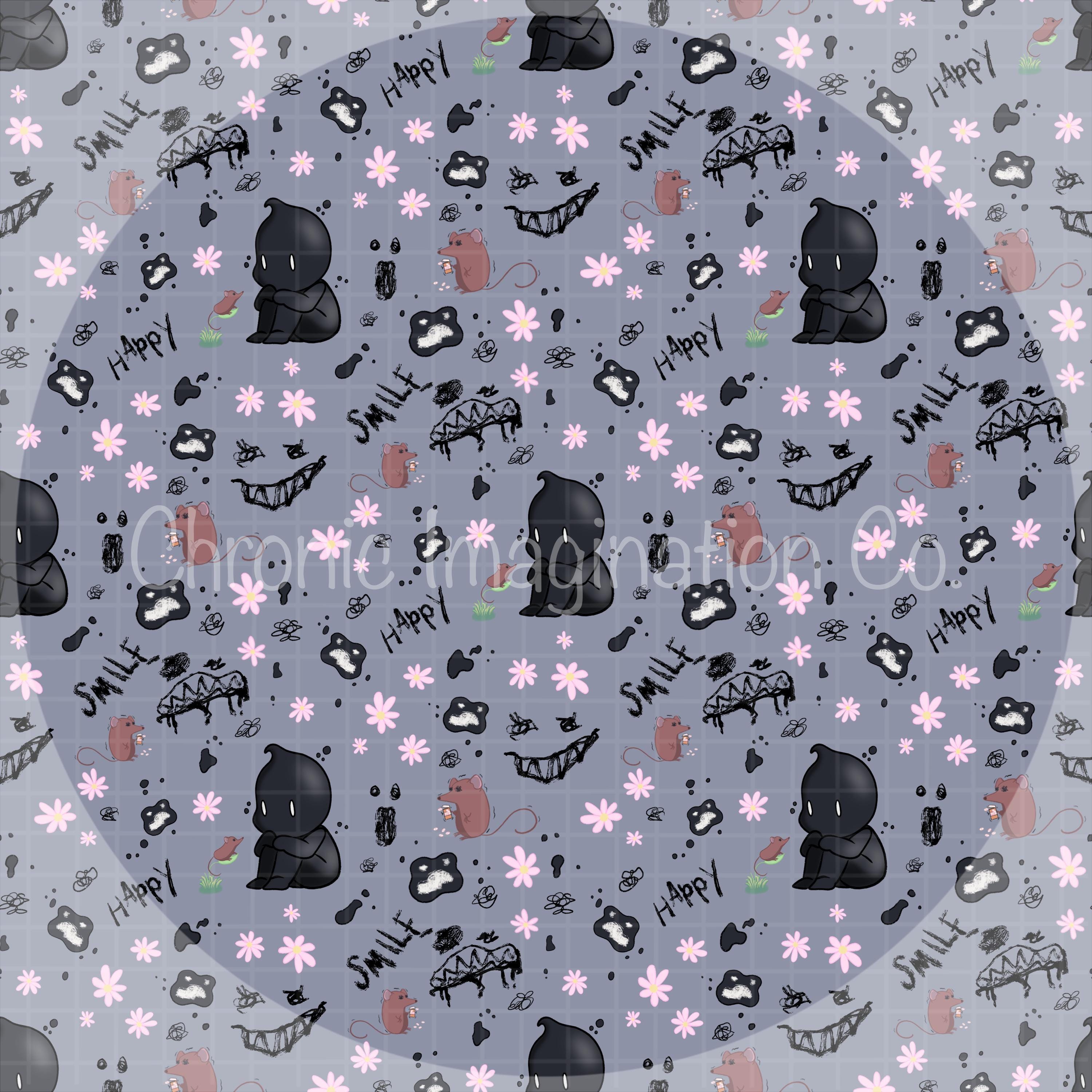 Void Pattern Printable Creepy Cute Void & Nim Seamless Pattern Digital Download – Adorably ...