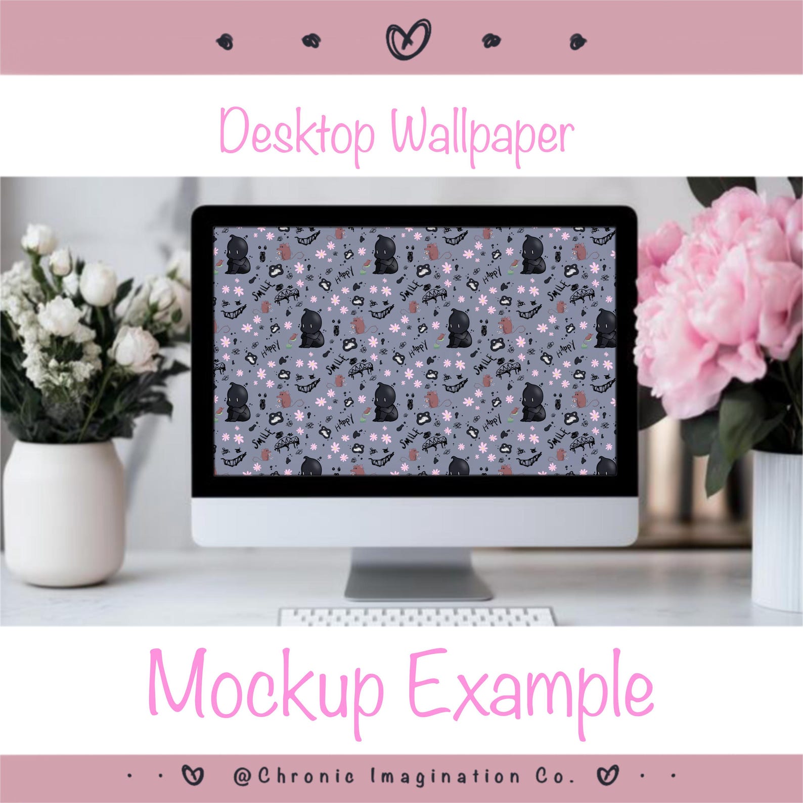Void Pattern Printable Creepy Cute Void & Nim Seamless Pattern Digital Download – Adorably ...