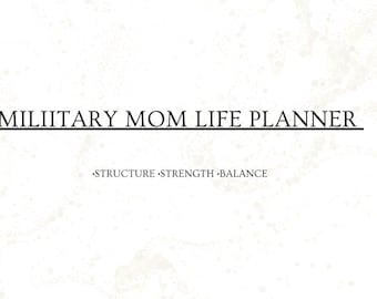 Military Mom Planner| Digital PDF Organizer| Printable Schedule, Budget and Self-Care Planner