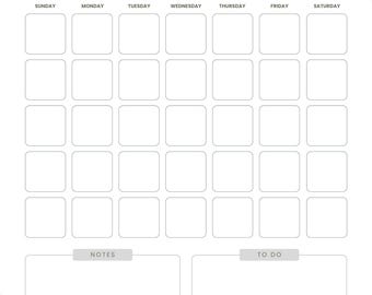 Calendrier mensuel imprimable