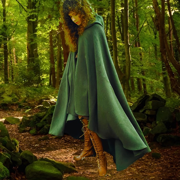 Wool Traveler's Cloak – Renaissance Faire, Medieval Costume, LARP