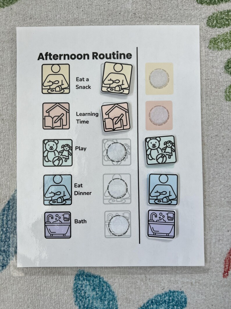 Home Time Routine Cards Visual Routine Cards for Toddlers – Autism, ADHD & Daily Routines ...