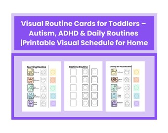 Visual Routine Cards for Toddlers – Autism, ADHD & Daily Routines | Printable Visual Schedule for Home