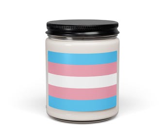 Trans Flag Scented Candle