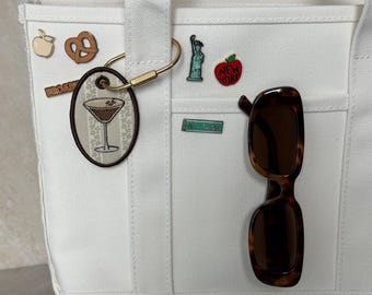 Espresso Martini Embroidered Bag Tag