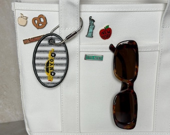 NYC Taxi Embroidered Bag Tag