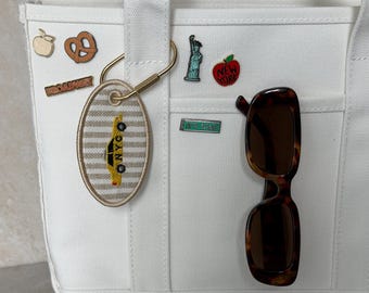 NYC Taxi Embroidered Bag Tag