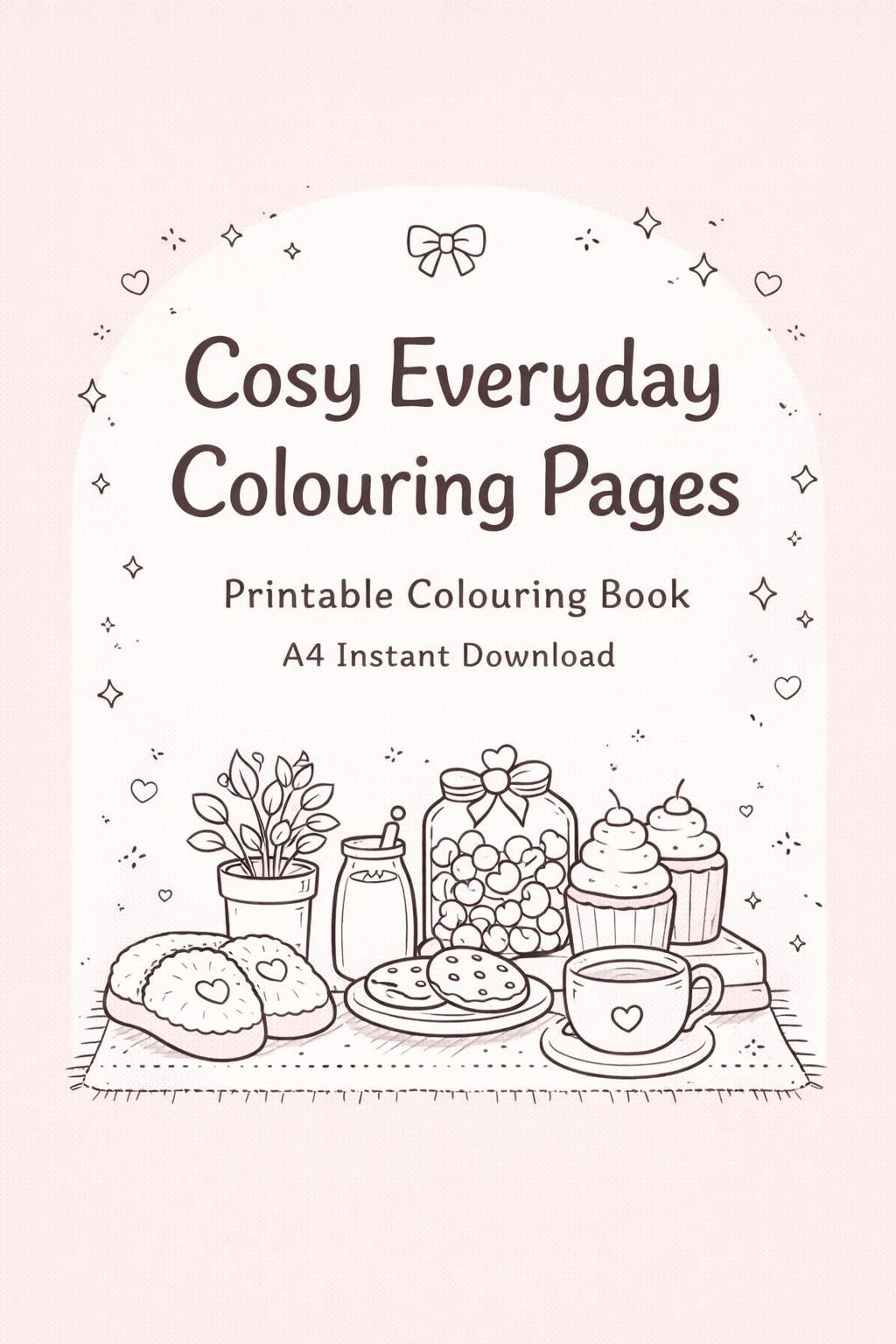 Cosy Everyday Colouring Pages | Printable A4 PDF Download - Etsy