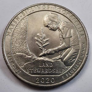 2020-P Marsh-Billings-Rockefeller Quarter: Multiple Rim Cuds, Die Chips Errors