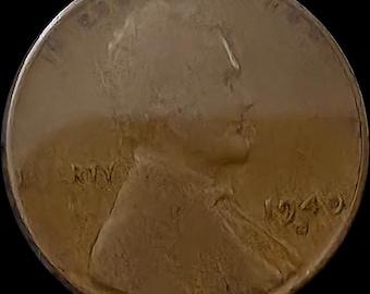 1940-S Lincoln Wheat Cent 1C - Major Dual-Sided Strike Through Error (Ungraded)