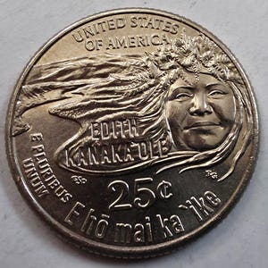 2023 P US Women's collection quarter Edith Kanaka'ule with die chip errors