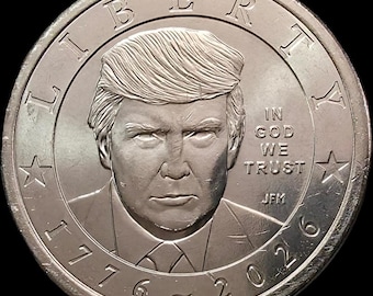 2026-D President Donald Trump Coin - 1776-2026 Semiquincentennial 250th Anniversary Dollar - Brilliant Uncirculated