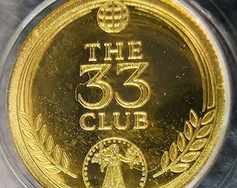 2026 The 33 Club Gold Round: .9999 Fine Gold, PCGS MS69 Graded (1/200 oz)