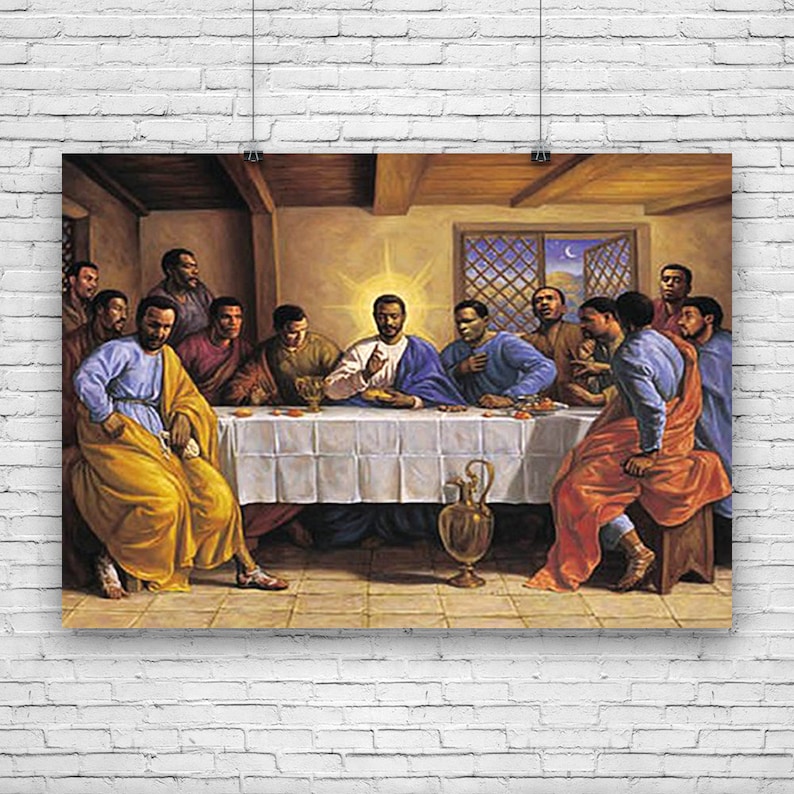 AFRICAN AMERICAN ART PRINT LAST SUPPER 16X20 POSTER PRINT IMAGE PHOTO -G10