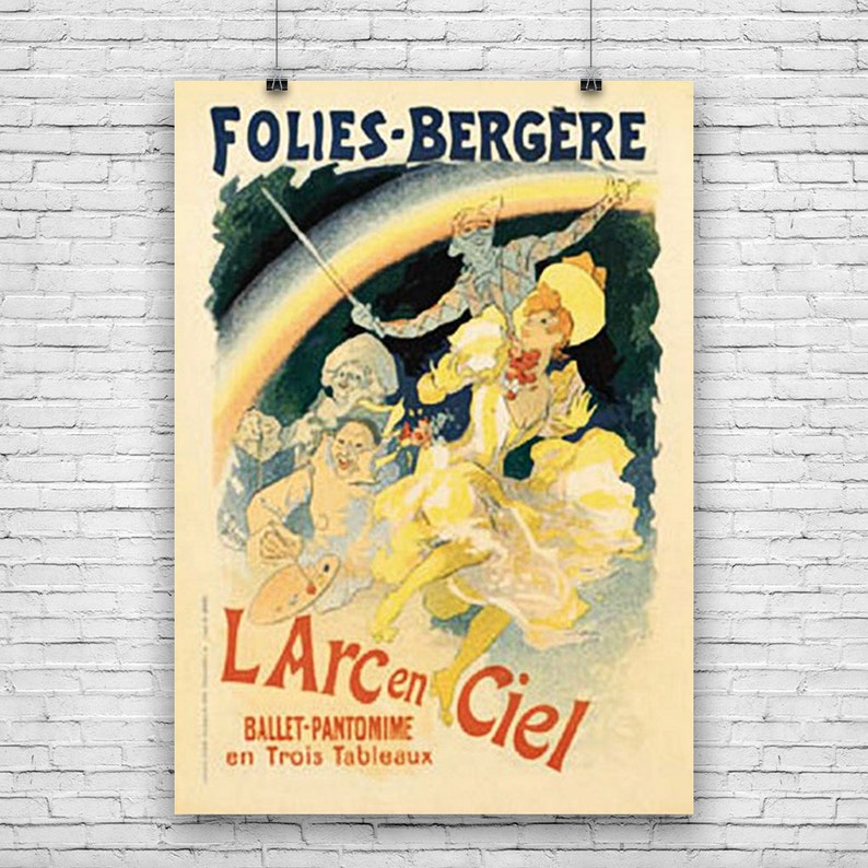 JULES CHERET POSTER Folies Bergeres 16X20