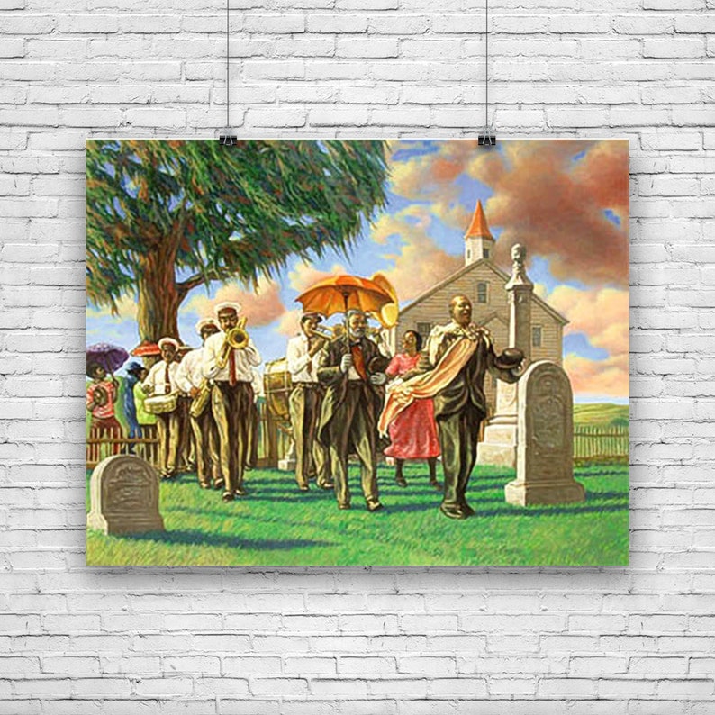 Swing Night Sarah Jenkins Music African American Art Print 16x20