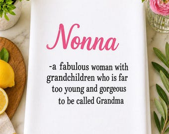 Nonna Definition Kitchen Towel | Italian Grandma Gift, Mother's Day