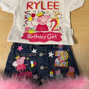 peppa pig dress for birthday Party Pig Up Party Peppa Pig Tutu Sets Birthday Tutu Outfit Peppa Размер:44 and super cute sublimated Fabric Type: Jersey Black Tailored Fitted Mini