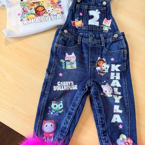 Traje de cumpleaños personalizado para niñas de la casa de muñecas Gabby