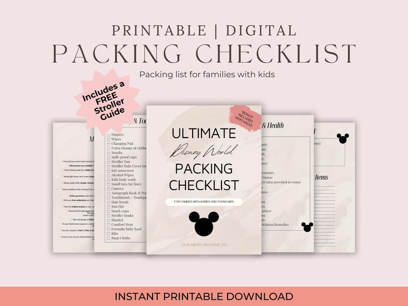 Disney Packing Checklist Baby Essentials Travel Guide Vacation Planning ...