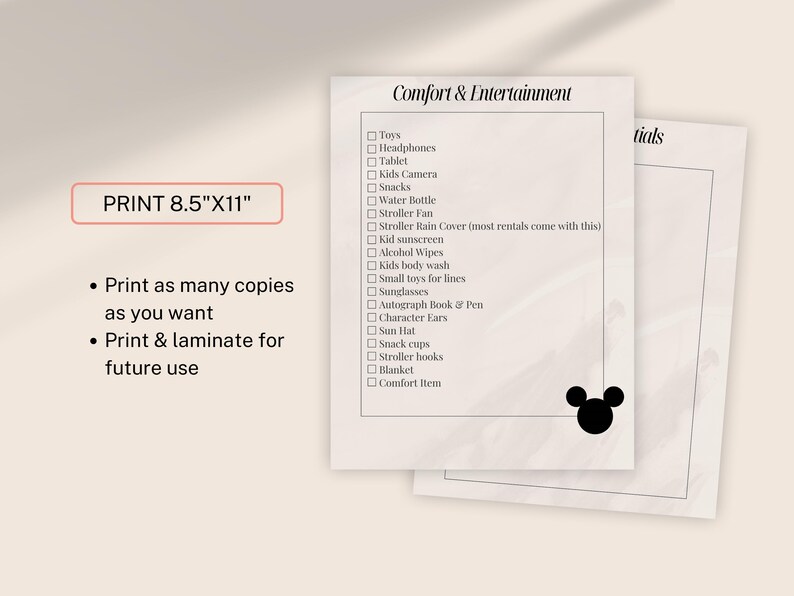 Disney Packing Checklist Baby Essentials Travel Guide Vacation Planning ...