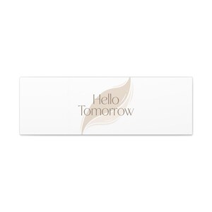 Hello Tomorrow Leinwand, Minimal Fresh-Start Wall Art | Blank Slate Neutraldruck Bild 15