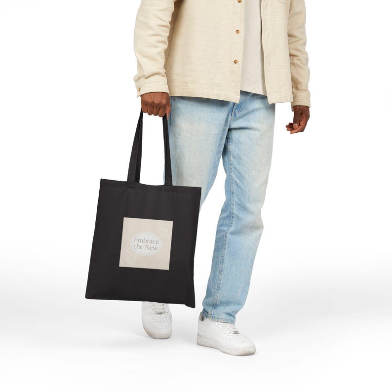 Embrace the New Tote | Fresh Start Minimalism, Blank Slate Canvas image 15