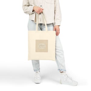 Embrace the New Tote | Fresh Start Minimalism, Blank Slate Canvas image 9