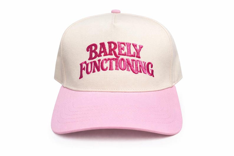 Barely Functioning Embroidery Design | Funny Hat Embroidery File | Trucker Hat Design | Digital Download | pes jef dst exp hus vp3 xxx image 3
