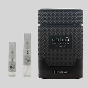 Khadlaj Shiyaaka Shadow | 2-5 mL Fragrance Sample | Glass Spray Atomizer