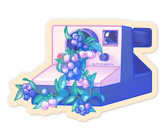 Blueberry Camera Vinyl Sticker