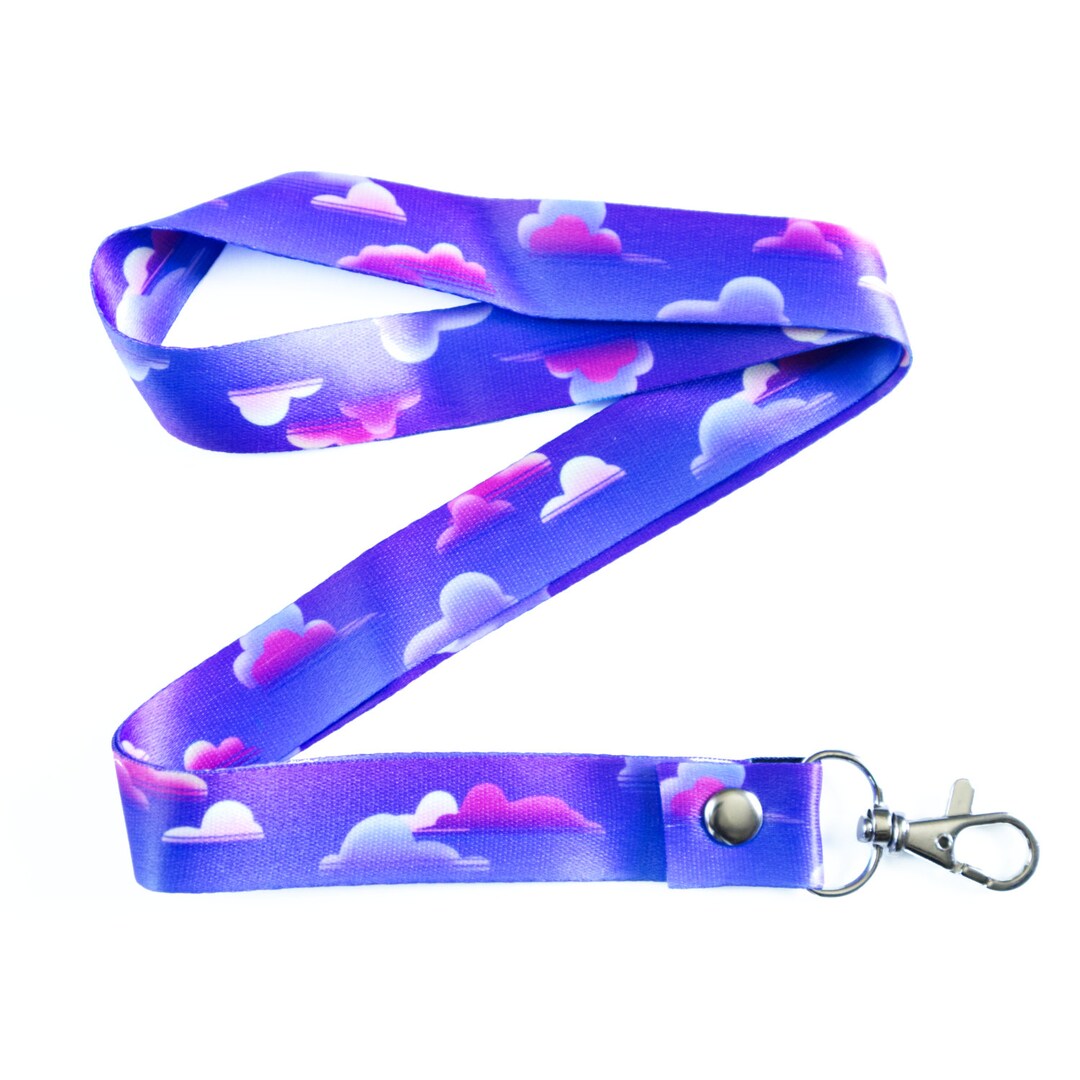 Head in the Clouds Lanyard for Keys Vaporwave Nostalgic Etsy