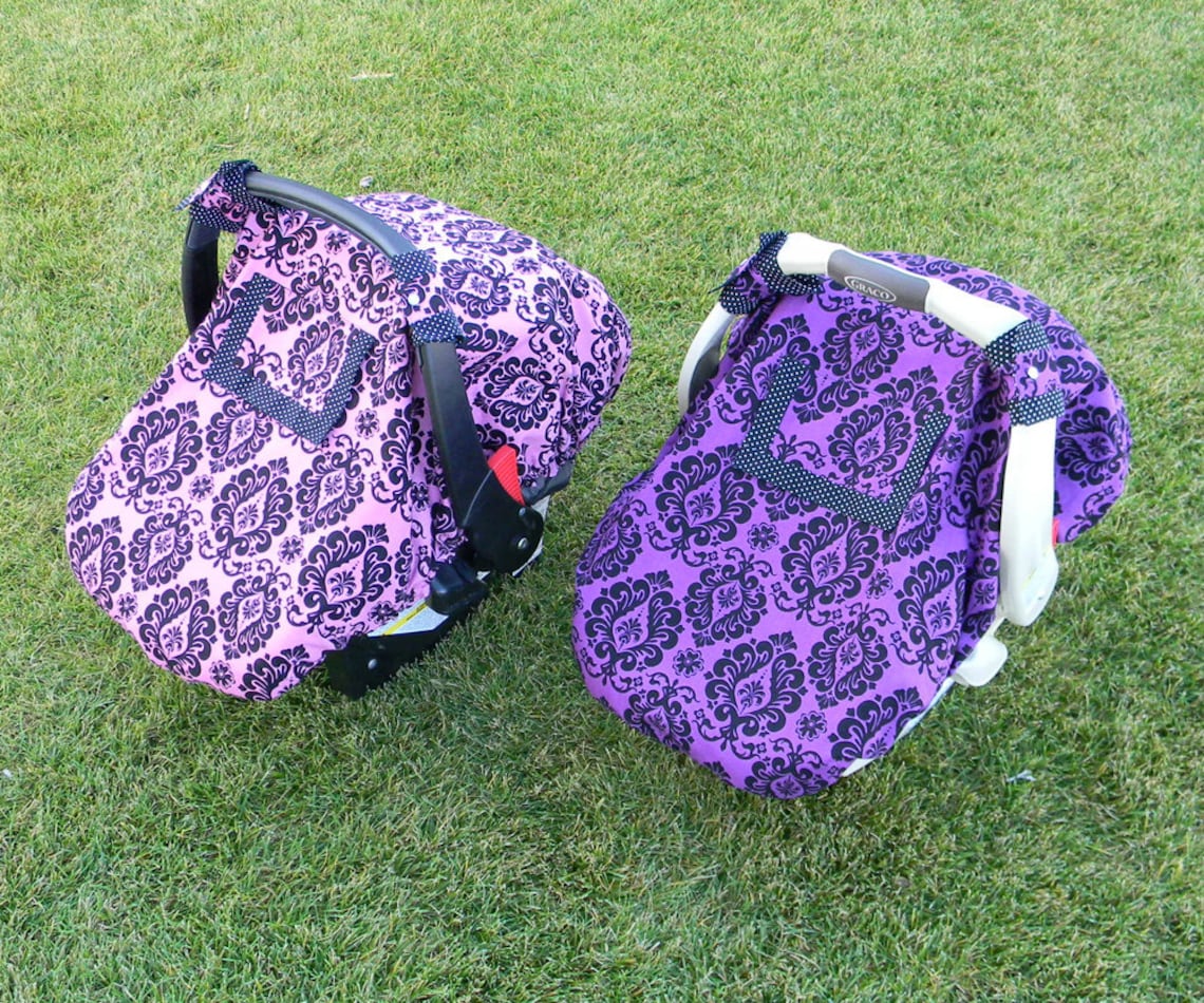 Sale Fitted Car Seat Canopy With Peekaboo Window PDF Etsy