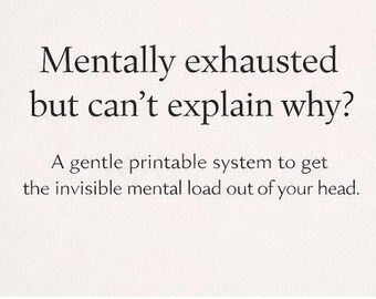 Mental Load Reset for Mums | Overwhelm Relief Printable | Invisible Labour & Default Parent Support