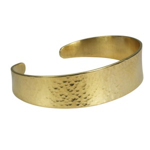 Affordable Gold Brass Cuff, Hammered Gold Brass Bracelet, Textured Brass Cuff, Gold colored Cuff Accessory, hand formed bracelet