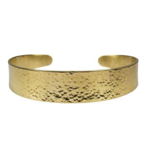 Hammered Gold Brass Cuff Bracelet, Textured Brass Cuff, Gold colored Cuff Accessory, Affordable Gold Brass Cuff,