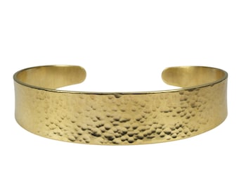 Hammered Gold Brass Cuff Bracelet, Textured Brass Cuff, Gold colored Cuff Accessory, Affordable Gold Brass Cuff,