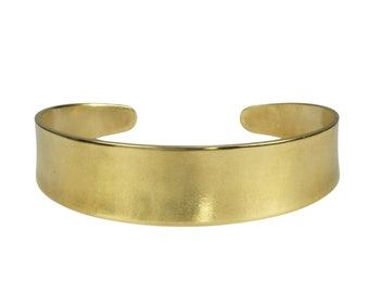 Hand Formed Gold Cuff Bracelet, Polished Brass Cuff, Gold Cuff Accessory, Affordable Gold Cuff