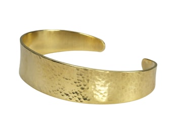 Hammered Gold Brass Cuff Bracelet, Textured Brass Cuff, Gold colored Cuff Accessory, Affordable Gold Brass Cuff,