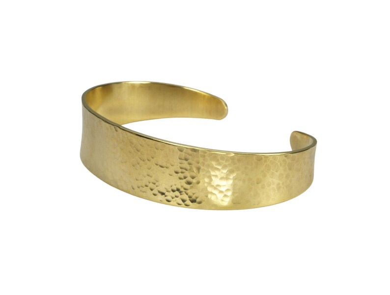Hammered Gold Brass Cuff Bracelet, Textured Brass Cuff, Gold Colored ...