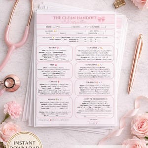 Hoja de informe de enfermería adaptada al TDAH / Transferencia médico-quirúrgica (Descarga digital PDF)