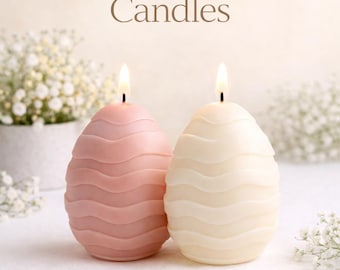 Textured Easter Egg Candle | Hand-Poured Soy Wax Spring Decor