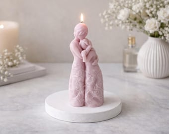 Mother’s Day Hug Candle | Sculptural Mother & Child Candle | Meaningful Gift for Mom