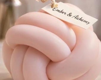 Knot Sculptural Candle (large) - Hand-Poured Soy Wax | Modern Decorative Candle | Ember & Alchemy