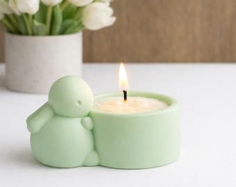 Bunny Candle Holder | Minimalist Soy Wax Tealight | Easter Spring Decor